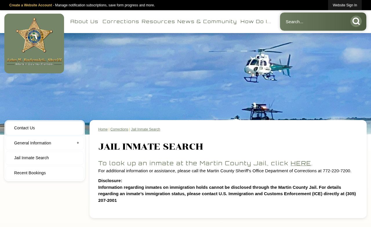 Martin County Jail release search bridge